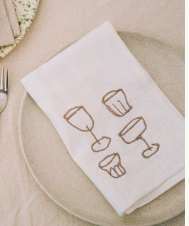 SERVIETTE GLÄSER WEISS