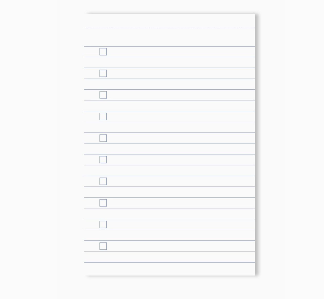 EVERYDAY LIST NOTIZBLOCK GESTREIFT BLAU