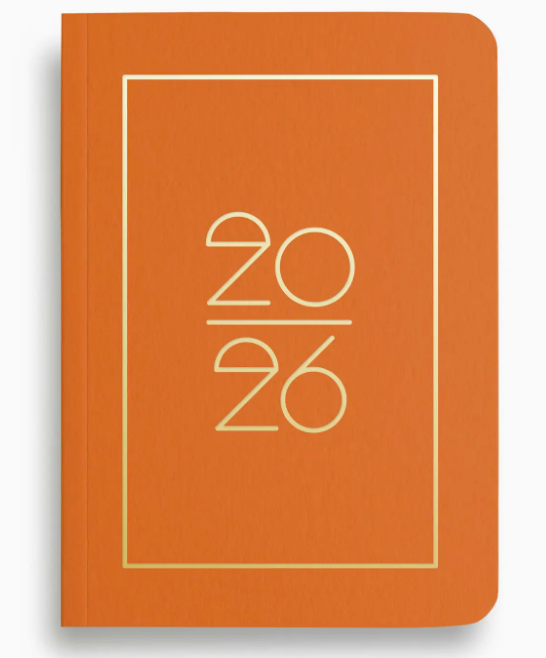 TASCHENKALENDER DIN A6 HELLBRAUN