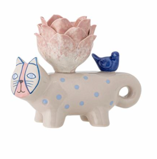 KERZENHALTER MISSY KATZE BEIGE