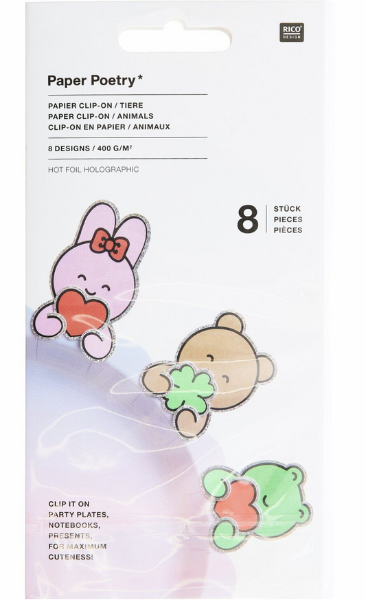 PAPIER CLIP-ON TIERE