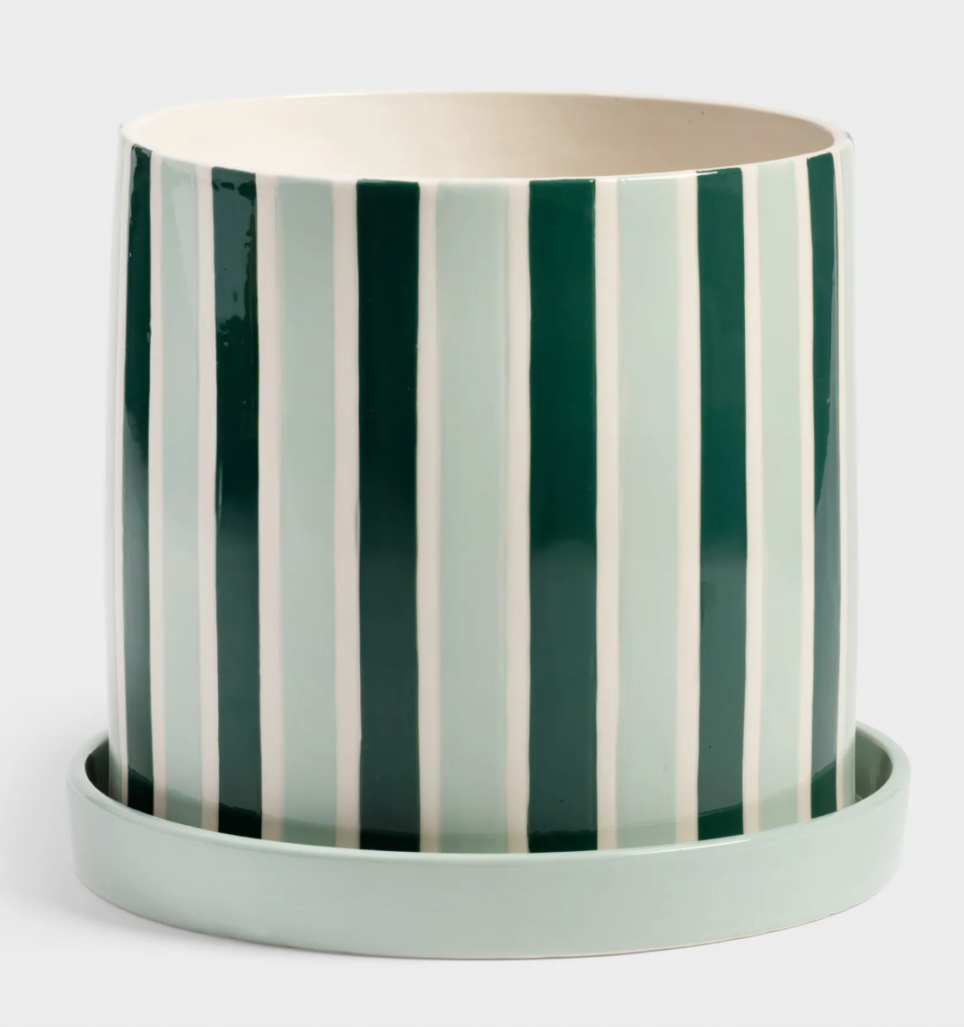 BLUMENTOPF CLASH STRIPE GRÜN