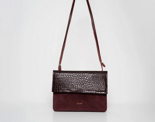HANDY TASCHE MEDIUM - MIX CROCO BURGUNDY