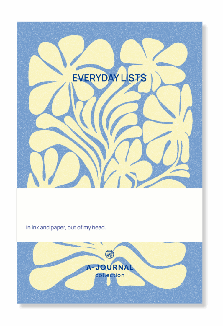 EVERYDAY LIST NOTIZBLOCK GESTREIFT BLUMEN LAVENDEL