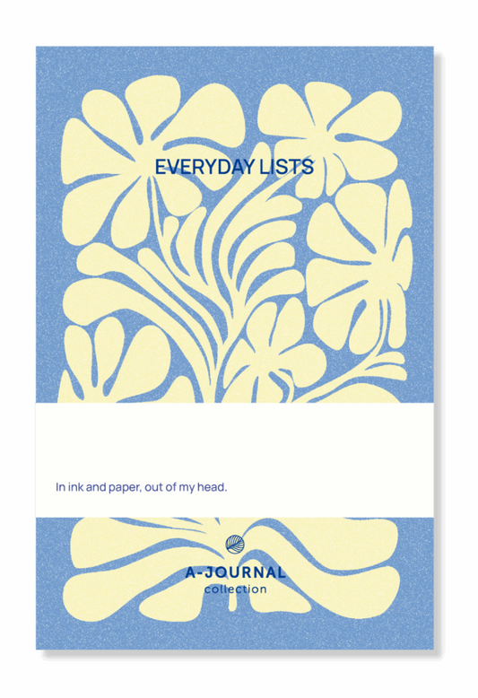 EVERYDAY LIST NOTIZBLOCK GESTREIFT BLUMEN LAVENDEL
