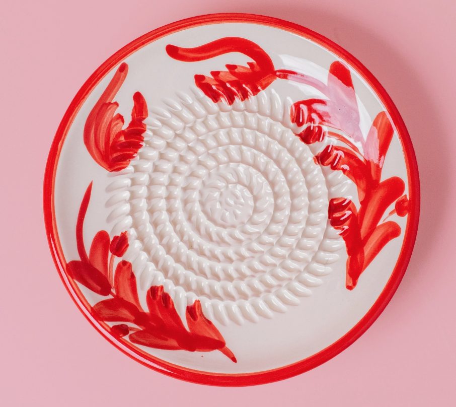 REIBPLATTE + PINSEL Ø14 CM KLEIN