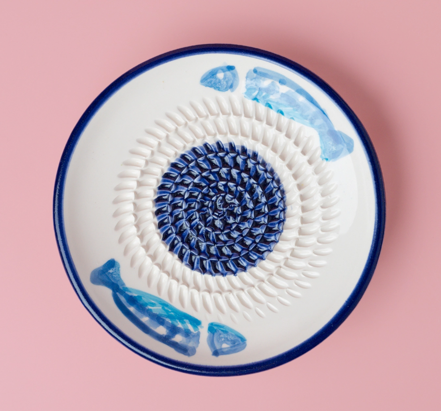 REIBPLATTE + PINSEL Ø14 CM KLEIN