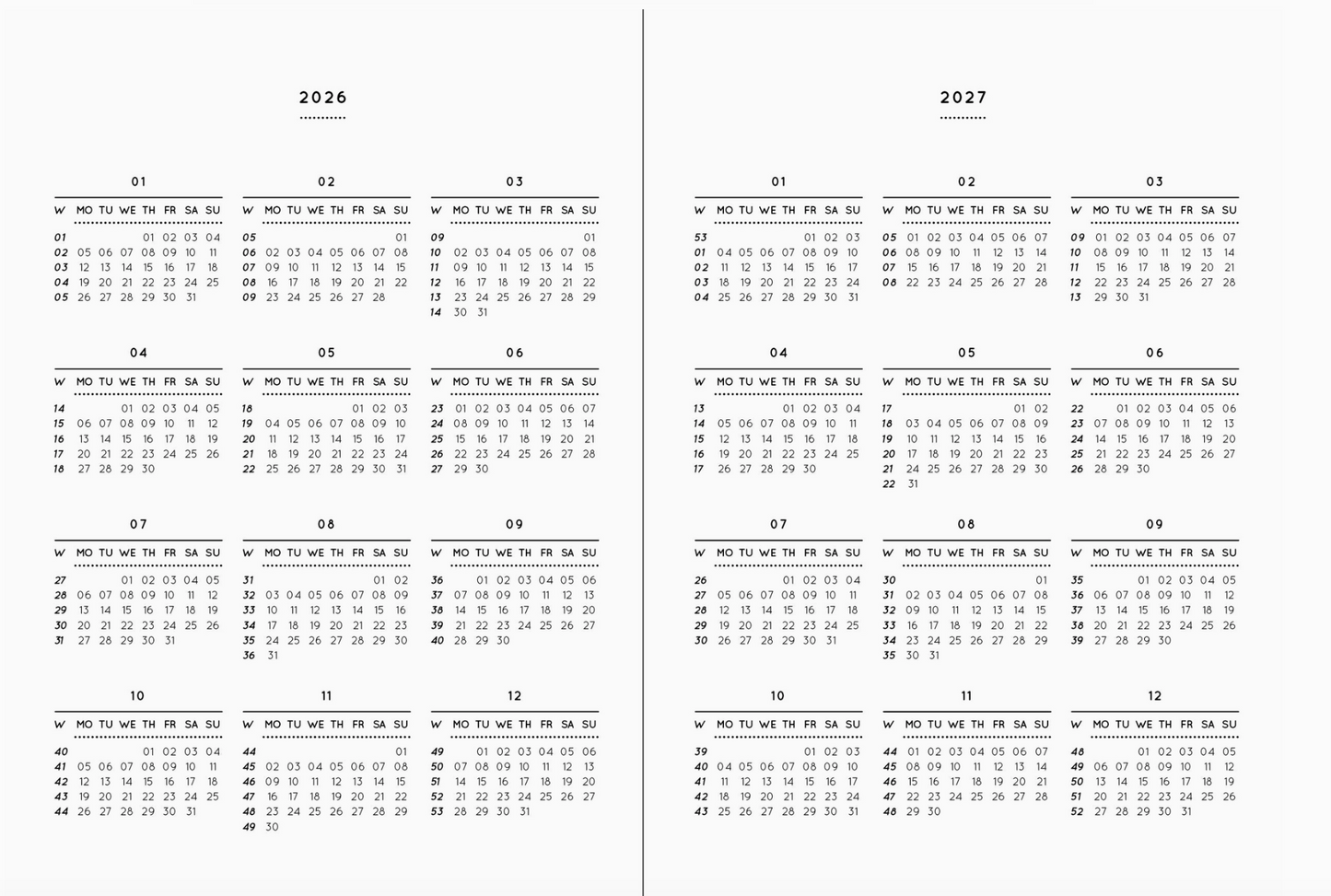 TASCHENKALENDER DIN A6 HELLBRAUN