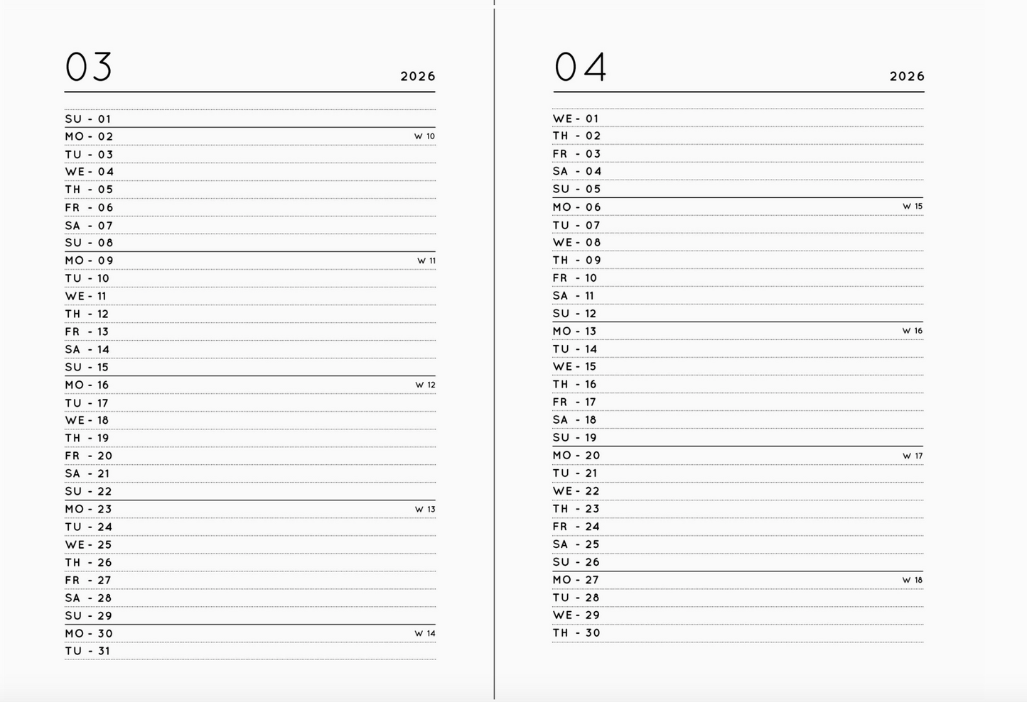 TASCHENKALENDER DIN A6 HELLBRAUN