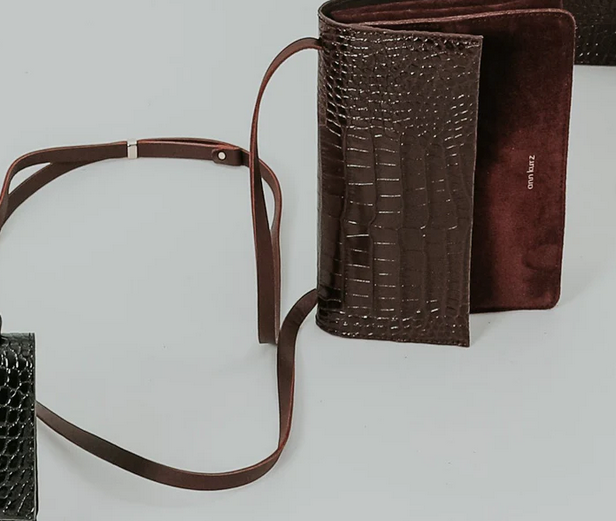HANDY TASCHE MEDIUM - MIX CROCO BURGUNDY