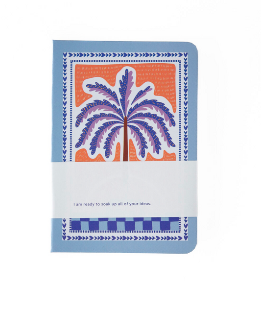 NOTIZBUCH A6 PALMTREE BLAU