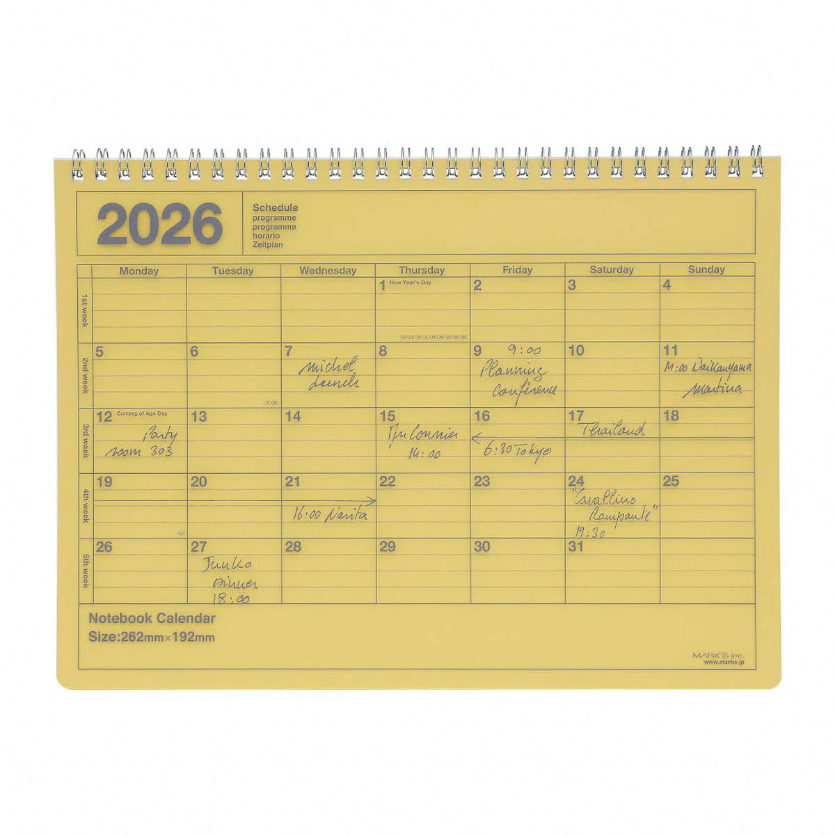 NOTEBOOK KALENDAR 2026 M