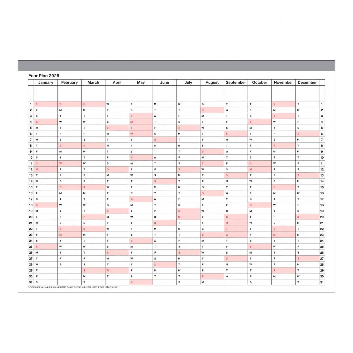 NOTEBOOK KALENDAR 2026 M