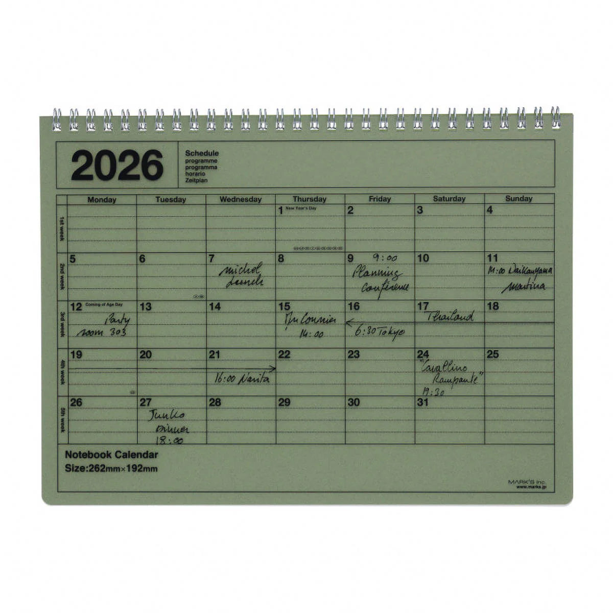 NOTEBOOK KALENDAR 2026 M