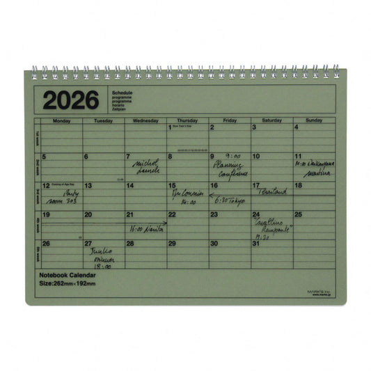 NOTEBOOK KALENDAR 2026 M