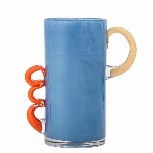 VASE CARLIE GLAS BLAU