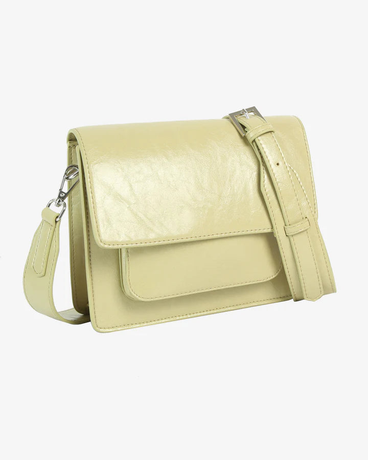 TASCHE CAYMAN POCKET GLOSSY STRUCTURE - MATCHA GREEN