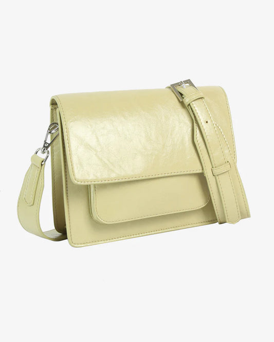 CAYMAN POCKET GLOSSY STRUCTURE - MATCHA GREEN