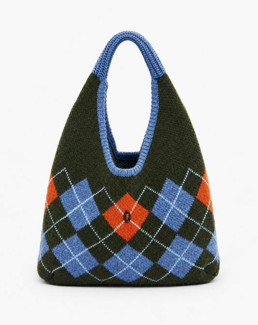 TASCHE GEMUSTERT BRAUN