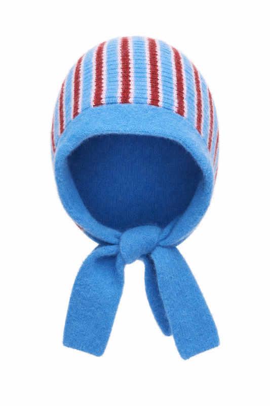 MÜTZE GESTREIFT BLAU BORDEUX