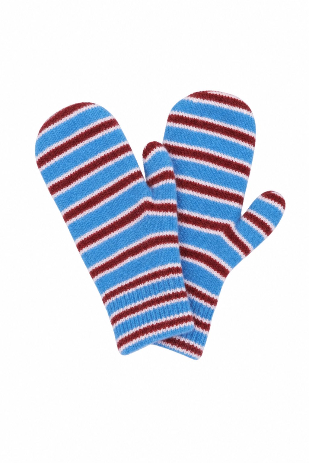 HANDSCHUHE GESTREIFT BLAU ROSA