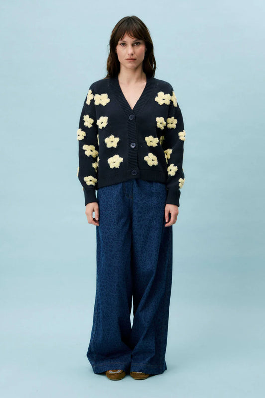 CARDIGAN BERGENIA BLEU MARINE