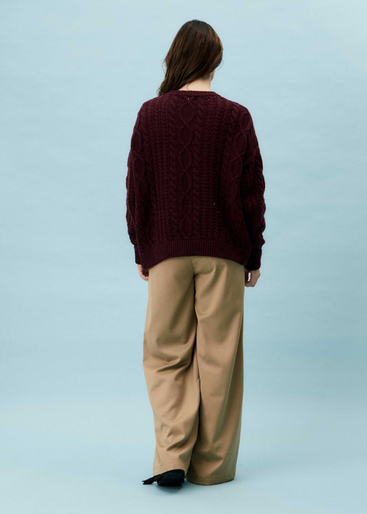 CARDIGAN BORDEAUX