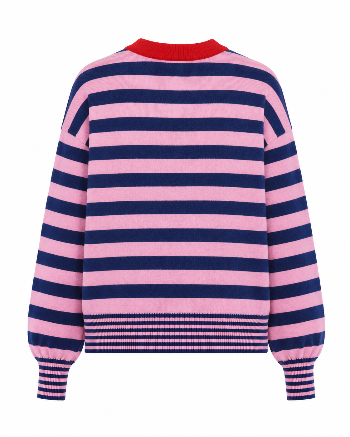 PULLOVER GESTREIFT ROSA