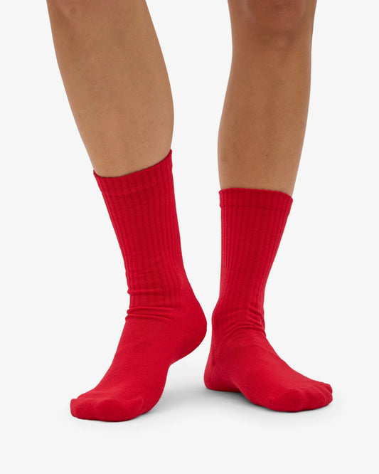COLORFUL STANDARD MERINO SOCKEN RED TANGERINE