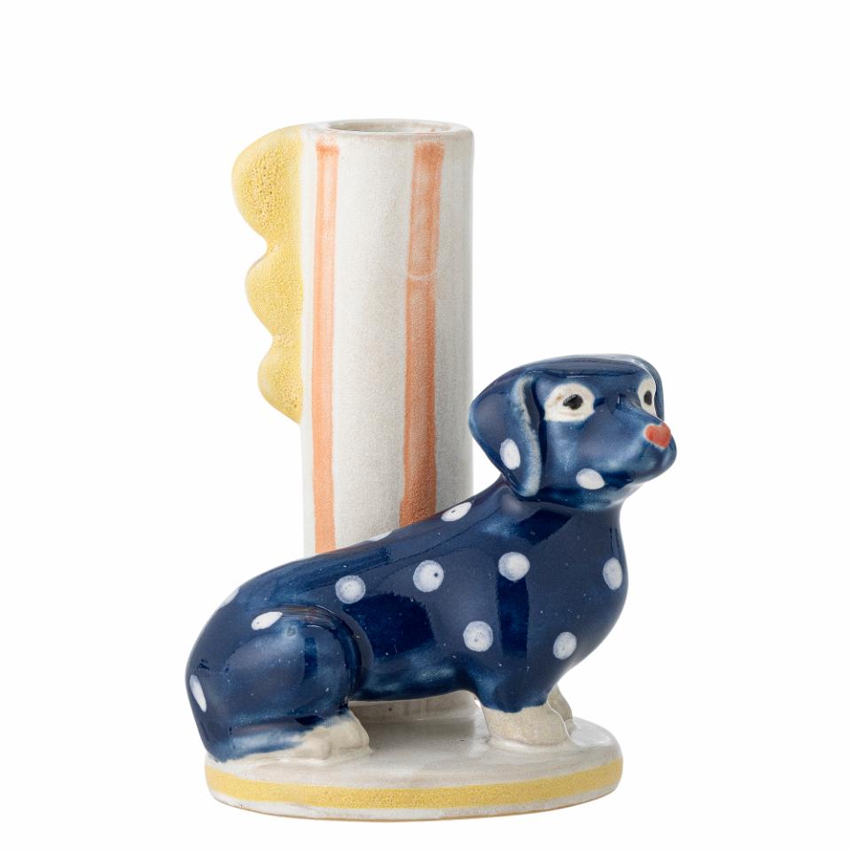 KERZENHALTER DACHSY HUND BLAU