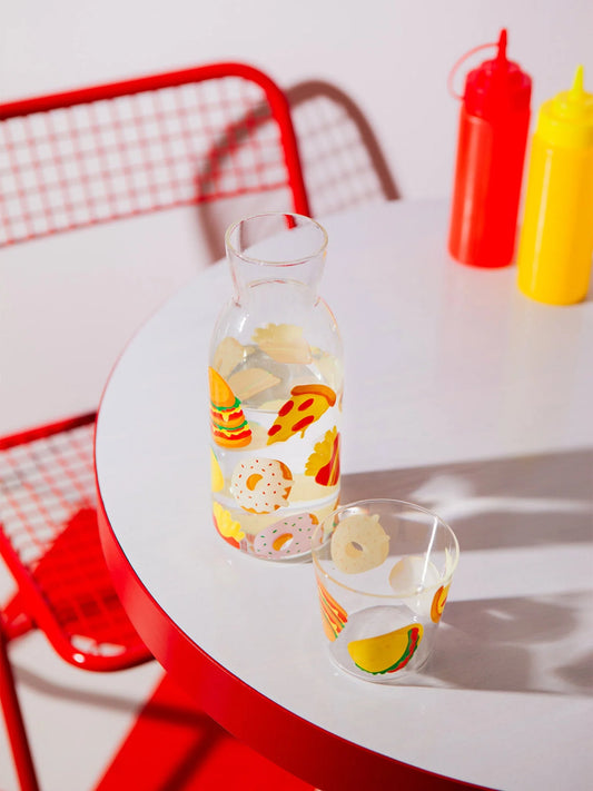 KARAFFE UND GLASS SET FAST FOOD