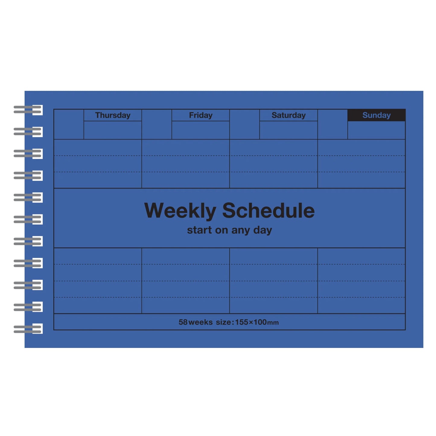 WOCHENPLANER WEEKLY SCHEDULE BLAU