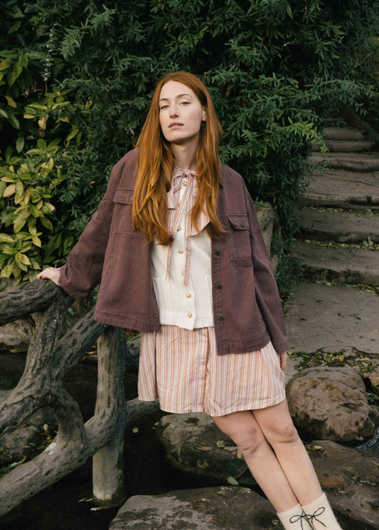 JACKE VESTEMAUVE AUBERGINE