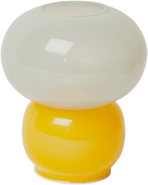 GLASLAMPE - GELB/MINZE 13,5cm