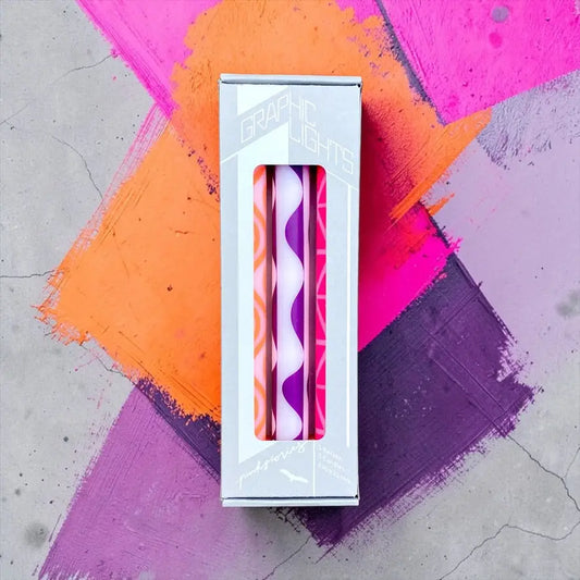 GRAPHIC LIGHTS KERZEN SET 3 STK