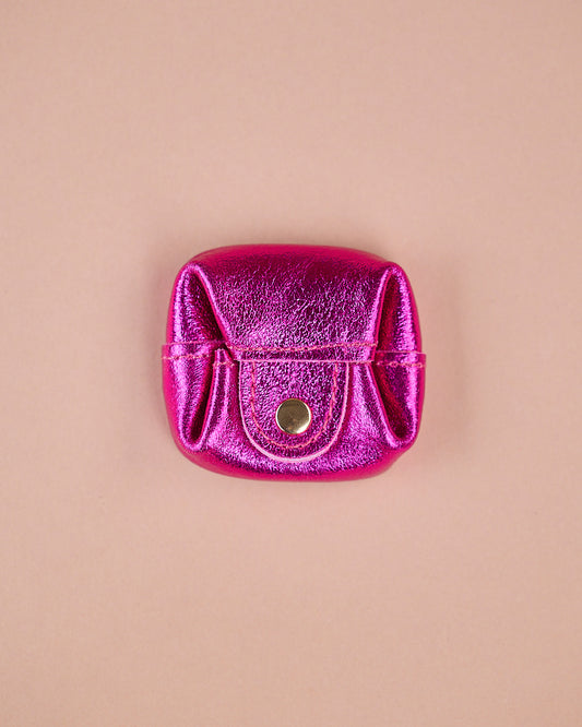 GELDBEUTEL QUADRAT PINK METALLIC