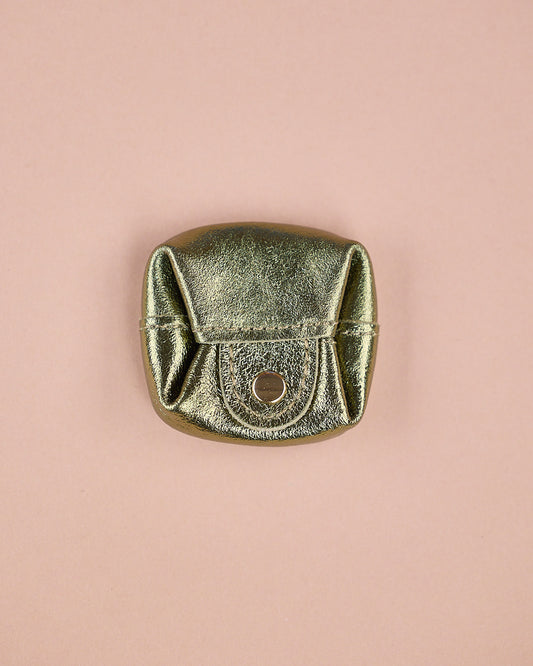 GELDBEUTEL QUADRAT OLIVE METALLIC