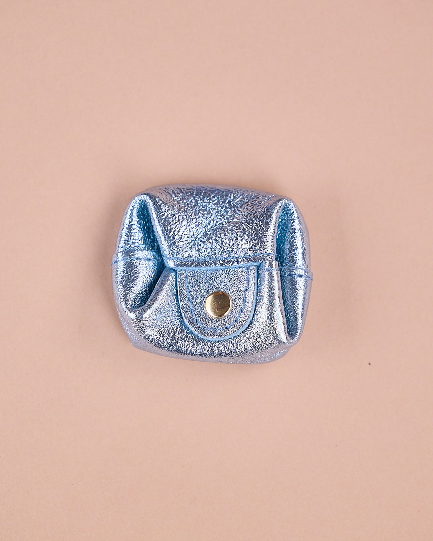 GELDBEUTEL QUADRAT HELLBLAU METALLIC