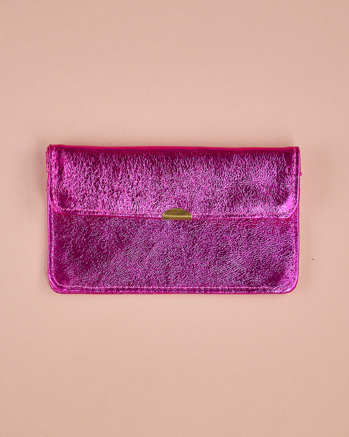 GELDBEUTEL KOMPAKT METALLIC PINK