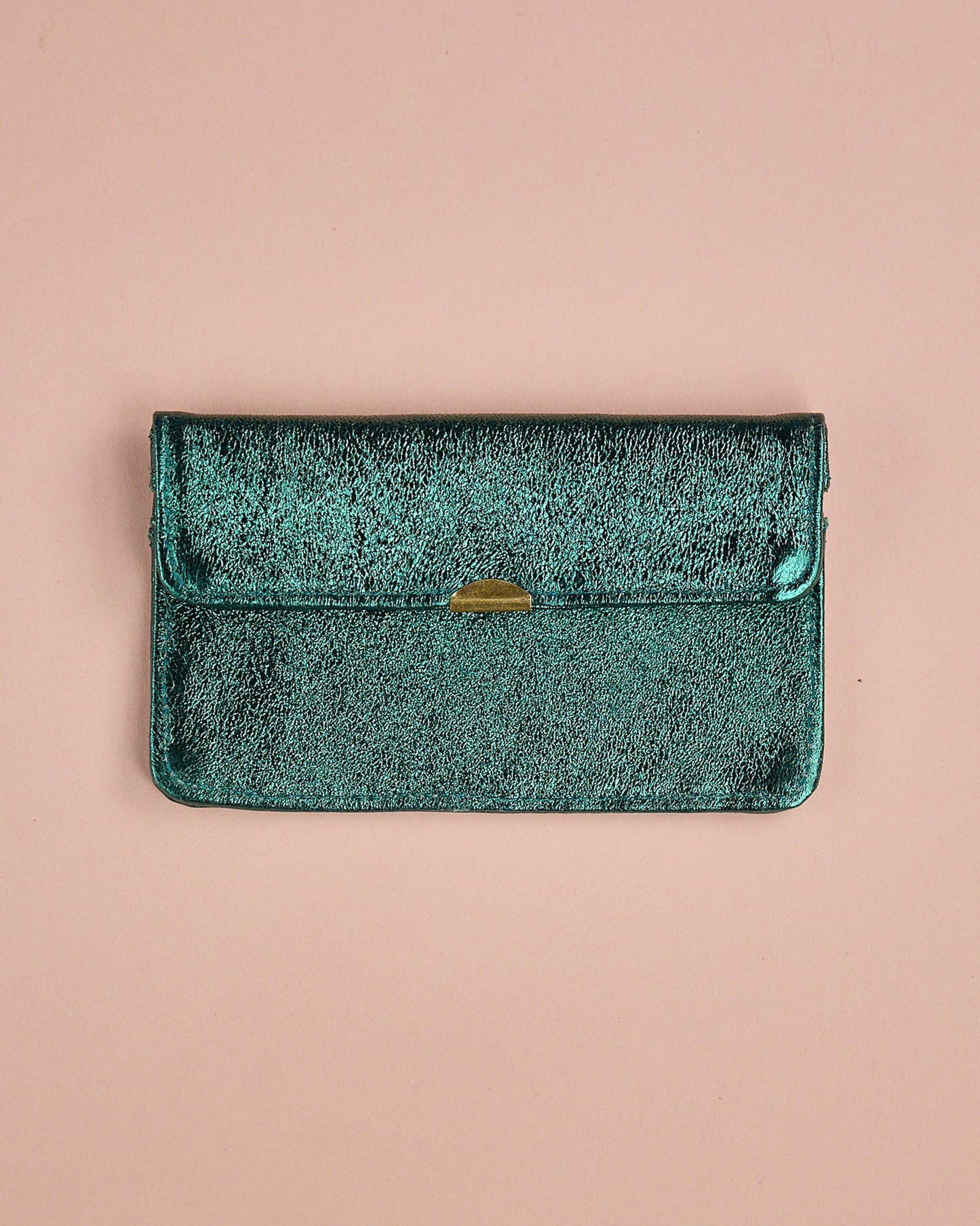 GELDBEUTEL KOMPAKT METALLIC GRÜN