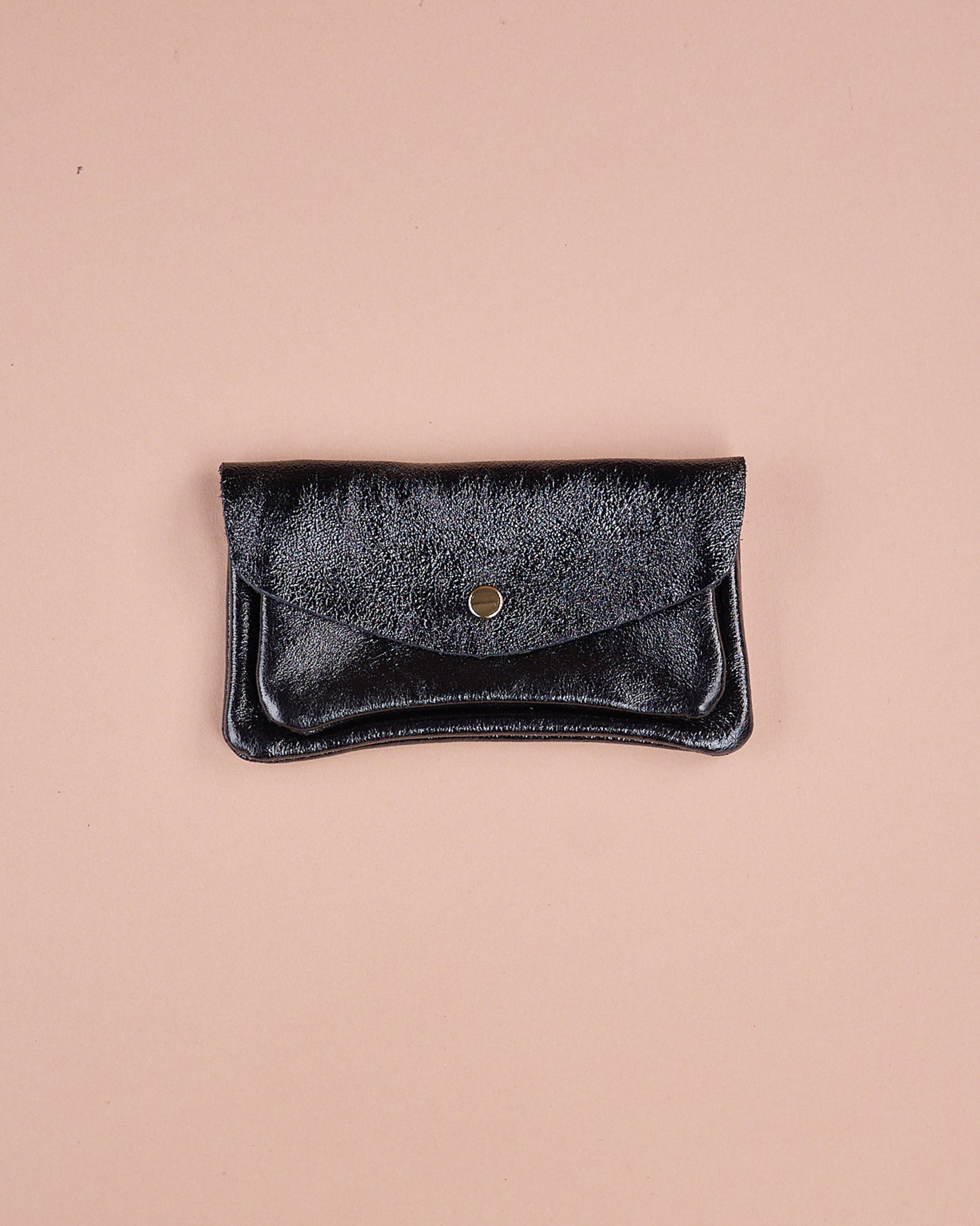 GROSSER GELDBEUTEL METALLIC SCHWARZ