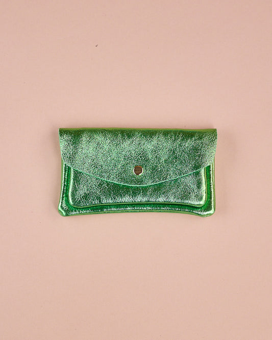 GROSSER GELDBEUTEL METALLIC GRÜN