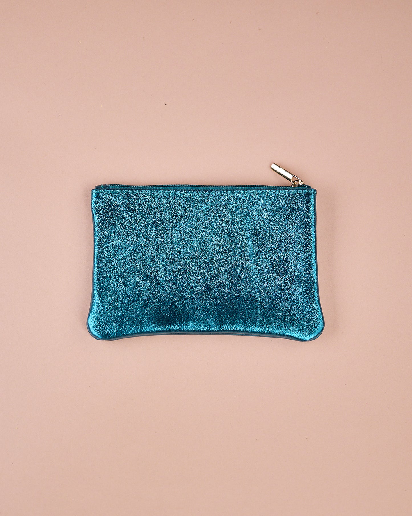 LEDERTASCHE METALLIC PETROL