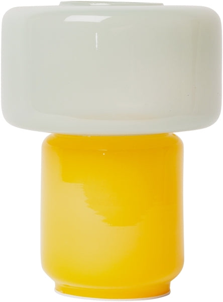 GLASLAMPE - GELB/MINZE 16cm