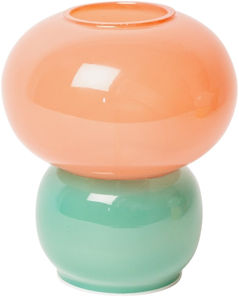 GLASLAMPE - PINK/PETROL 13,5cm