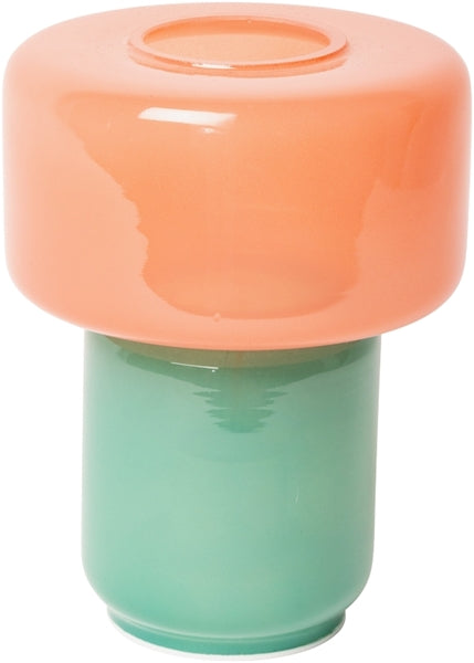 GLASLAMPE - PINK/PETROL 16cm