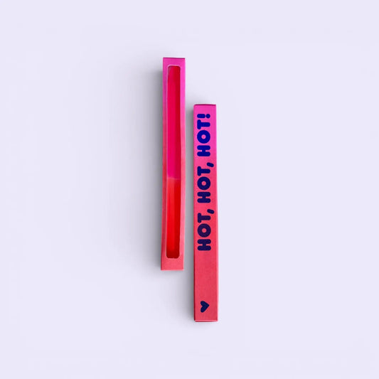 KERZE MIT VERLAUF ORANGE PINK HOT
