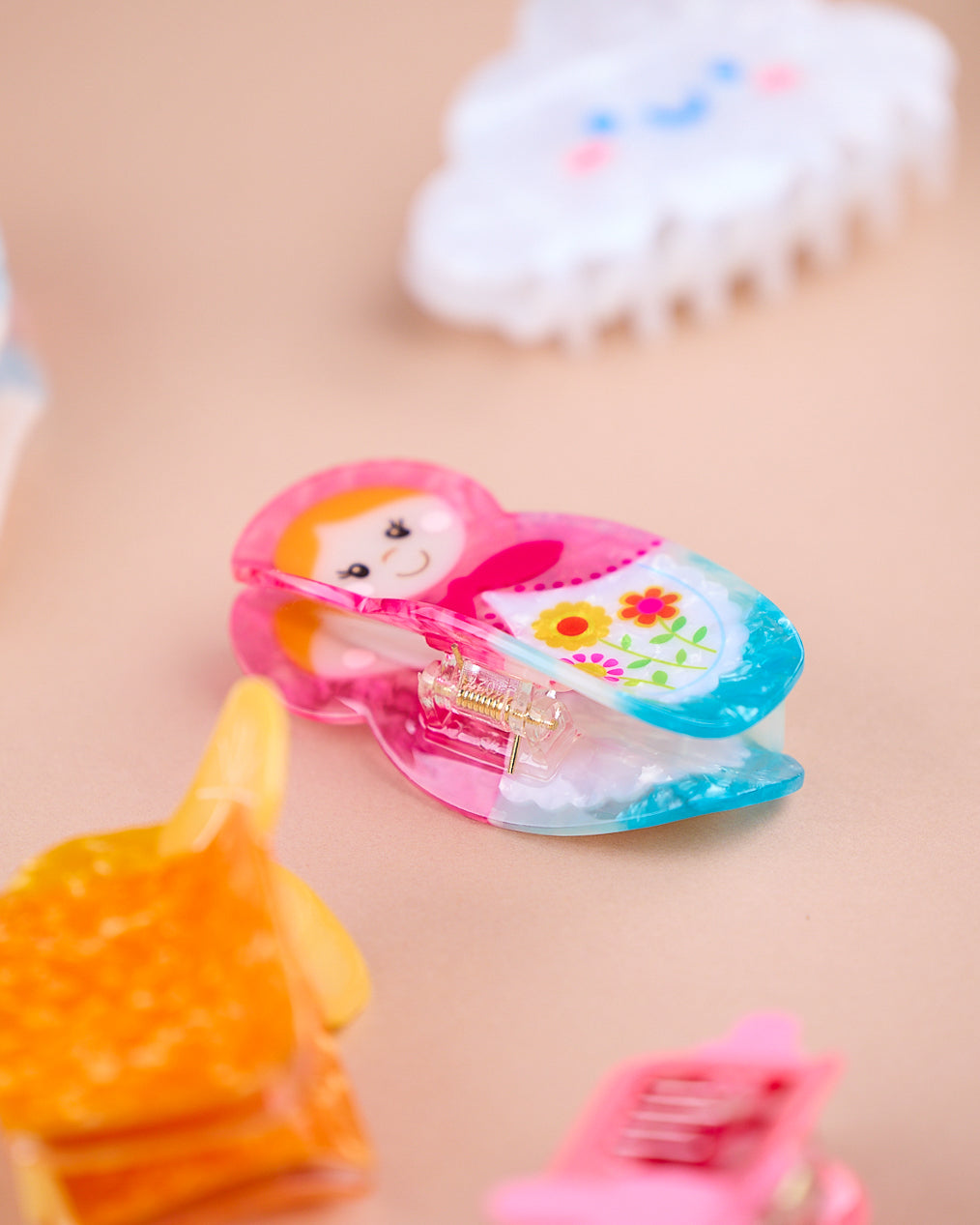 HAARSPANGE HEISSELIEBE MATROSCHKA BLAU