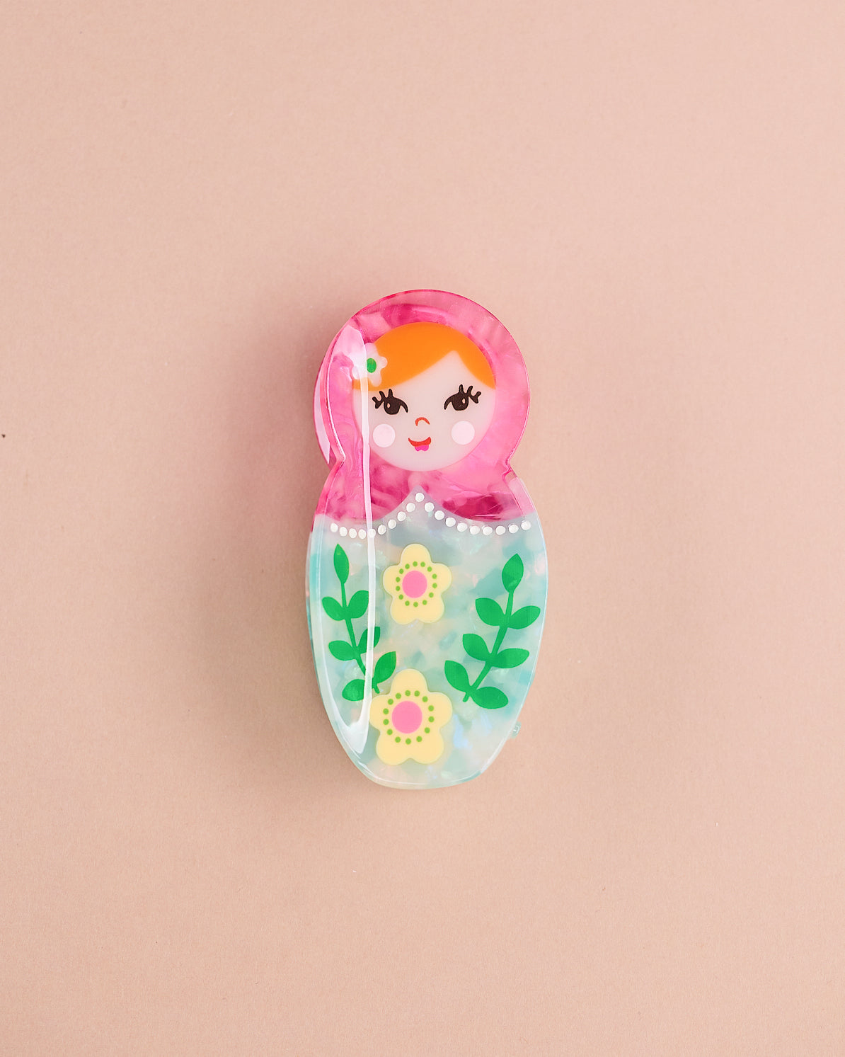 HAARSPANGE HEISSELIEBE MATROSCHKA GRÜN