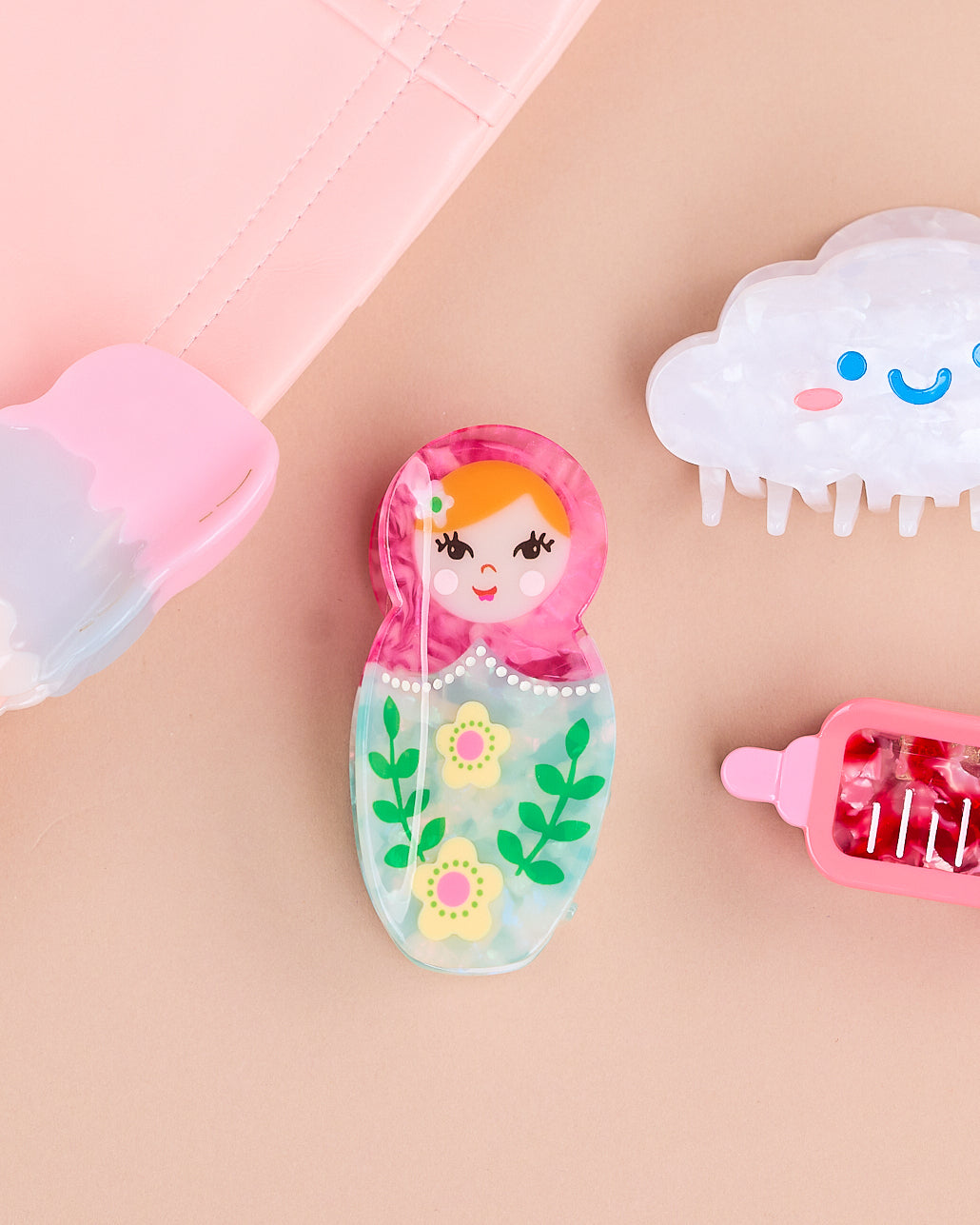 HAARSPANGE HEISSELIEBE MATROSCHKA GRÜN